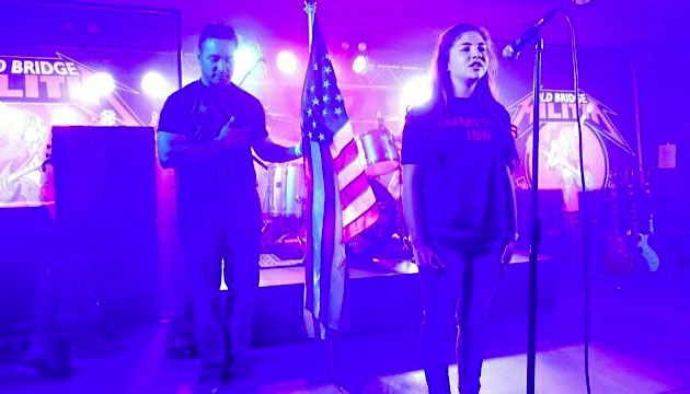 Singing the National Anthem at Emmett's Inn